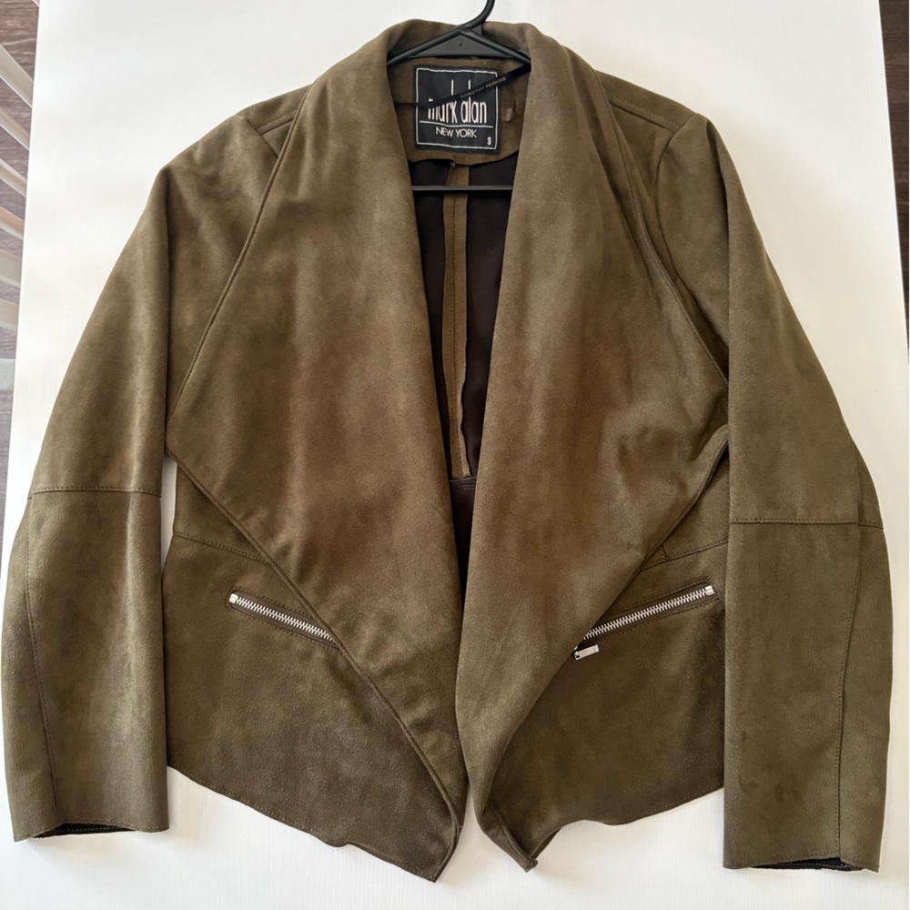 Mark Alan Women's Dark Olive Suede Blazer